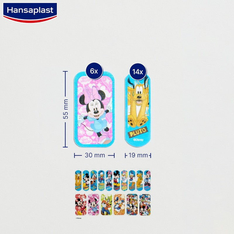 HANSAPLAST Tiritas Infantiles Princesas Disney + Mickey Mouse 20+20 apósitos-5