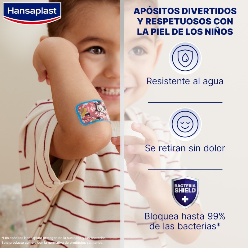 HANSAPLAST Tiritas Infantiles Princesas Disney + Mickey Mouse 20+20 apósitos-3
