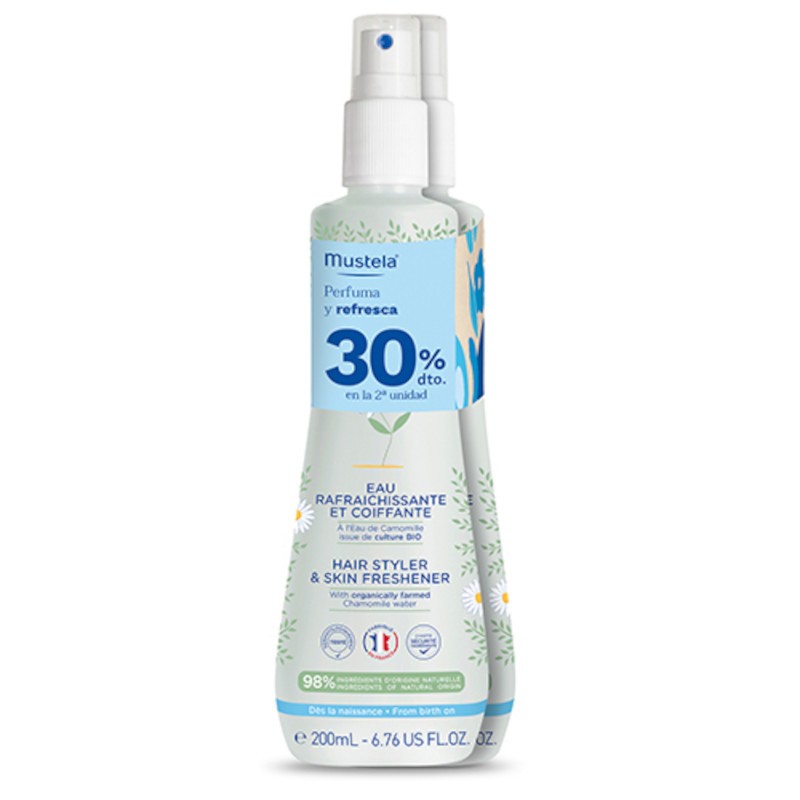 MUSTELA Duplo Agua Refrescante Para Peinar 30% Dto 2ª Unidad 2x200ml-1