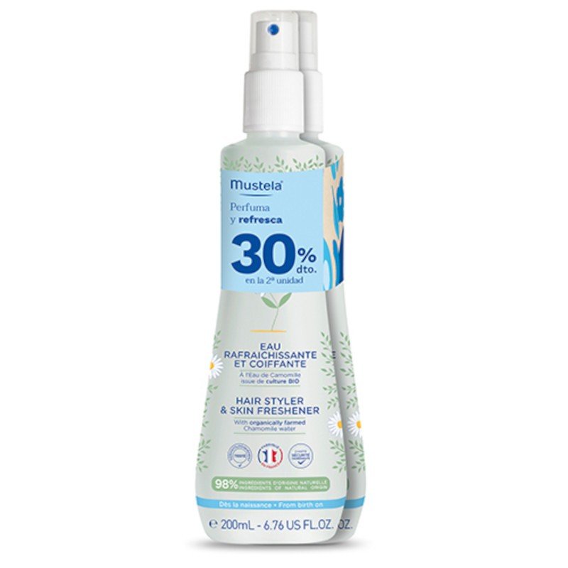 MUSTELA Duplo Agua Refrescante Para Peinar 30% Dto 2ª Unidad 2x200ml-1