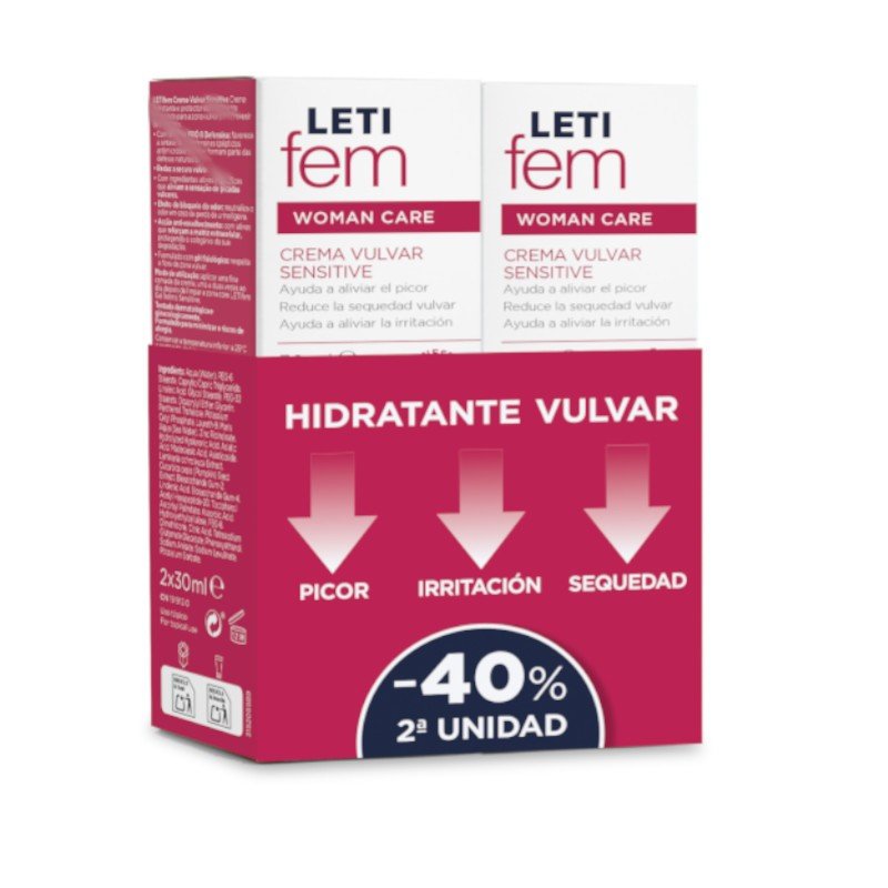 LETIFEM Woman Care Crema Vulvar Sensitive Duplo 2x30 ml-1