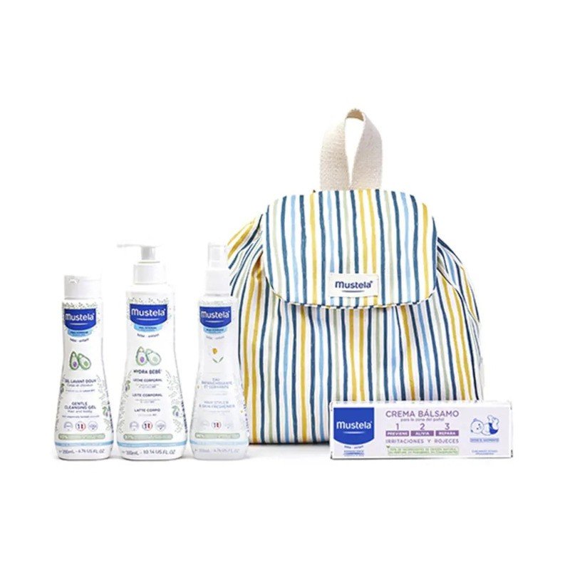 MUSTELA Mochila Littlemoments Rayas-1