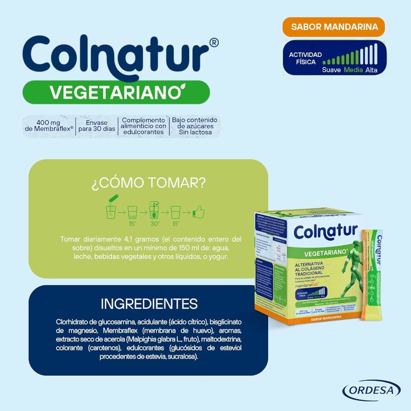 COLNATUR Vegetariano Sabor Mandarina 30 Sobres-5