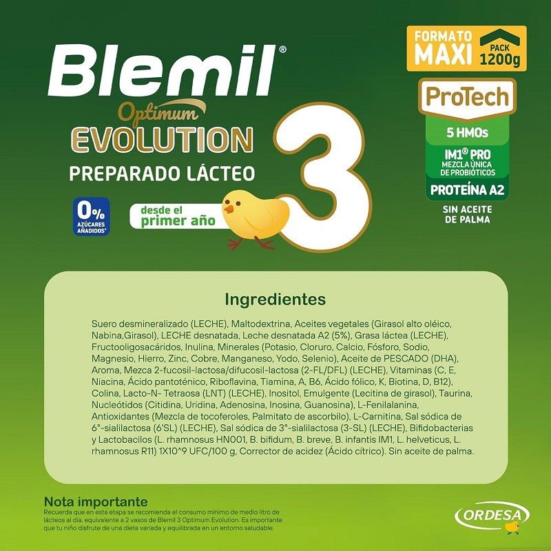BLEMIL 3 Optimum Evolution Leche de Crecimiento 1200 gr-7