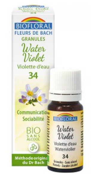 Biofloral Water Violet - Violeta de Agua 34 (Comunicación y Sociabilidad) Flores de Bach Bio Gránulos Sin Alcohol 9 g-1