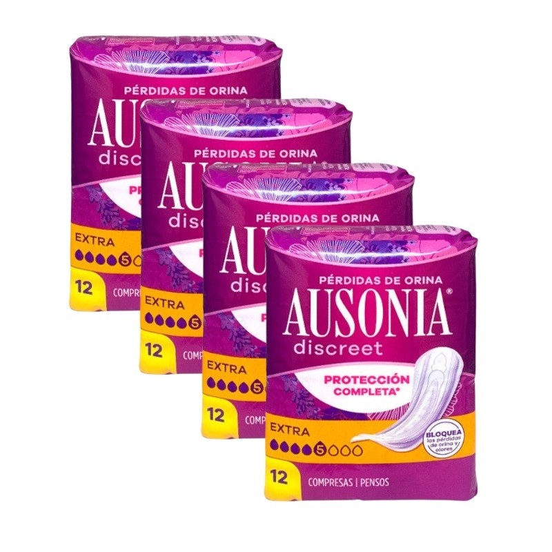 AUSONIA Discreet Extra Compresa Pack 4x12 Unidades-1