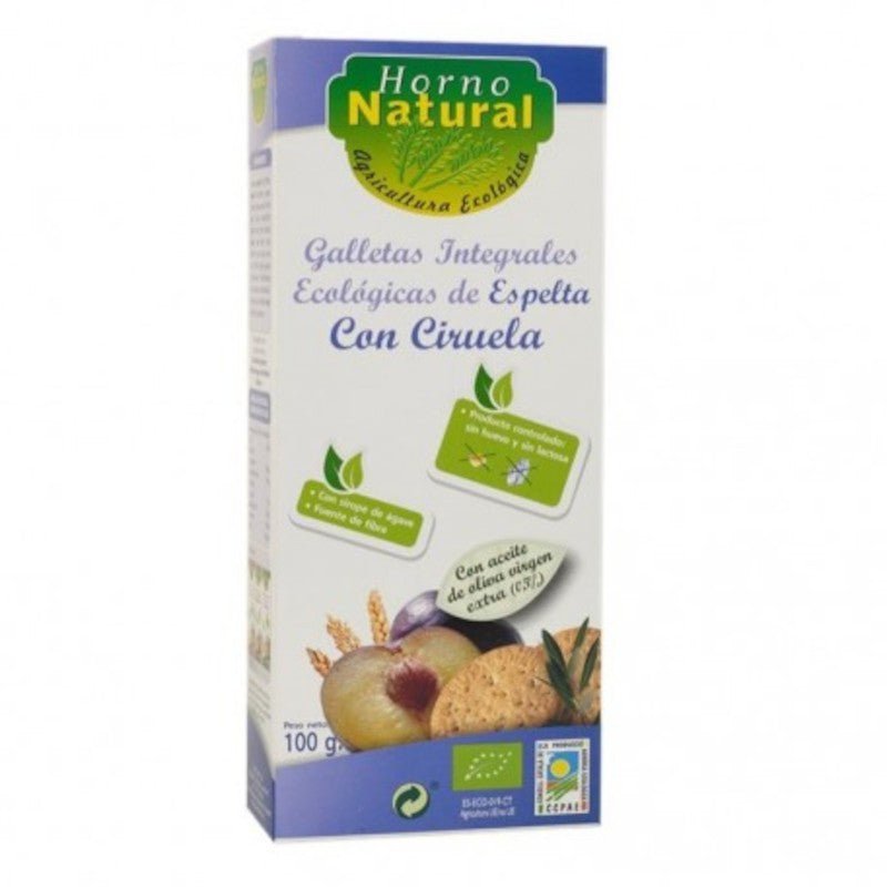 Horno Natural Galletas Integrales Ecológicas de Espelta con Ciruela 100 g-1