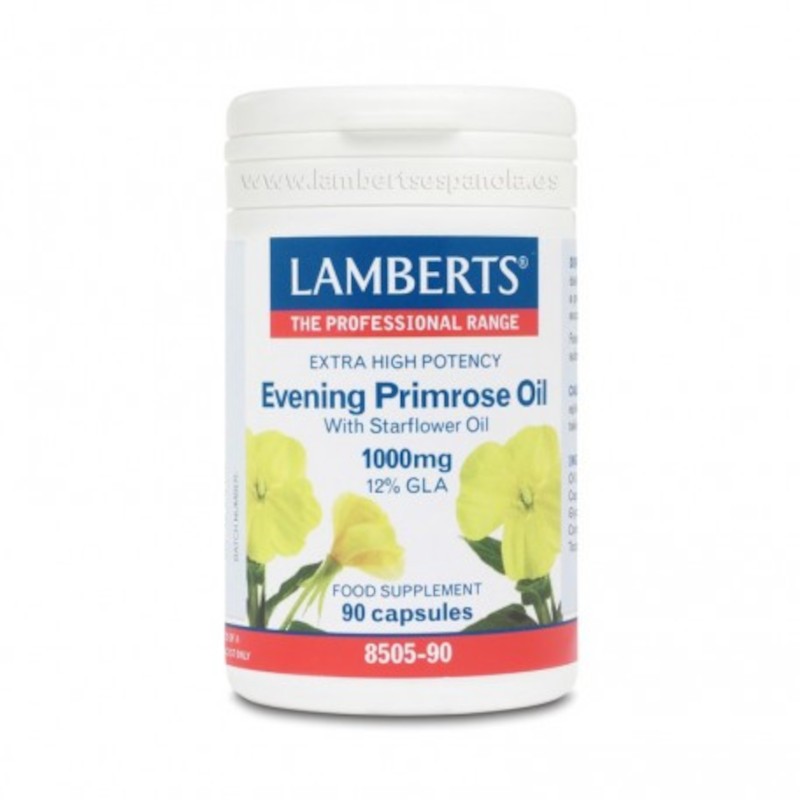 Lamberts Aceite de Prímula (Onagra) Extra Alta Potencia con Borraja 90 Cápsulas-1