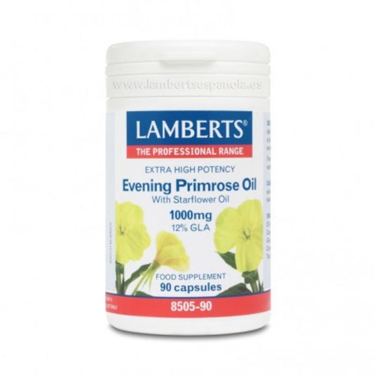 Lamberts Aceite de Prímula (Onagra) Extra Alta Potencia con Borraja 90 Cápsulas-1