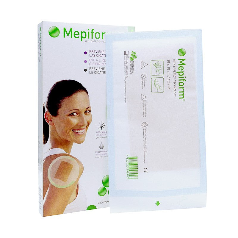 MEPIFORM Parche Silicona Reductor de Cicatrices 10x18cm (5 apósitos)-1