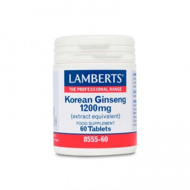 Lamberts Ginseng Coreano 1200 mg 60 Cápsulas-1