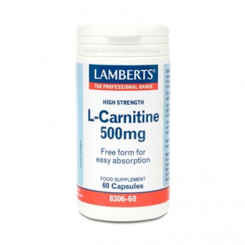Lamberts L-Carnitina 500 mg 60 Cápsulas-1