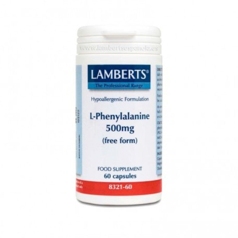 Lamberts L-Fenilalanina 500 mg 60 Cápsulas-1