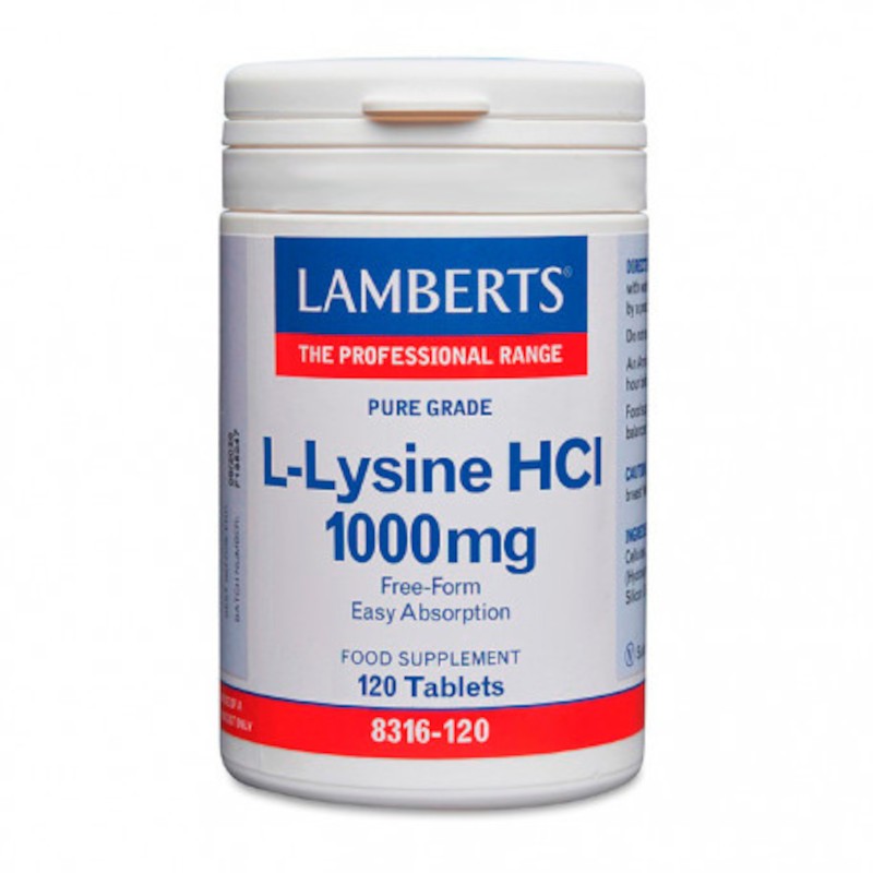Lamberts L-Lisina HCl 1000 mg 120 Comprimidos-1