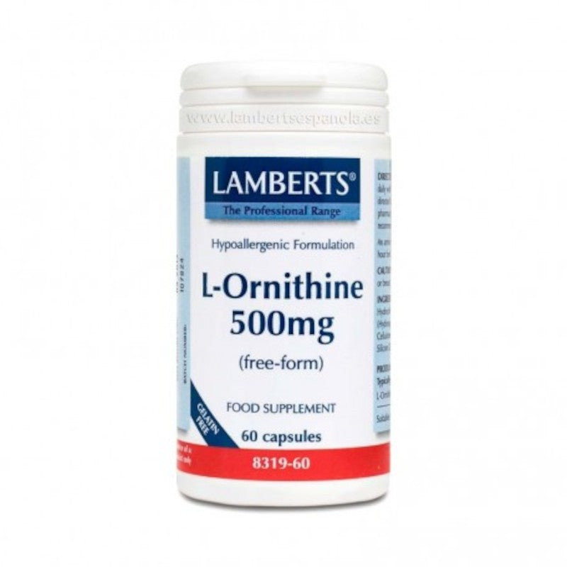 Lamberts L-Ornitina HCL 500 mg 60 Cápsulas-1