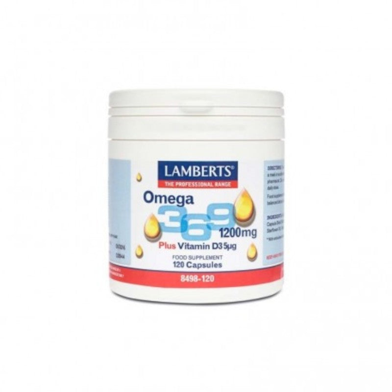 Lamberts Omega 3-6-9 con Vitamina D3 120 Cápsulas-1