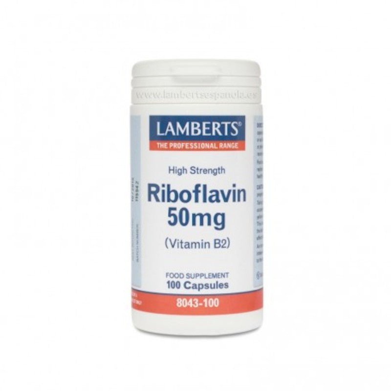 Lamberts Vitamina B2 (Riboflavina) 50 mg 100 Cápsulas-1
