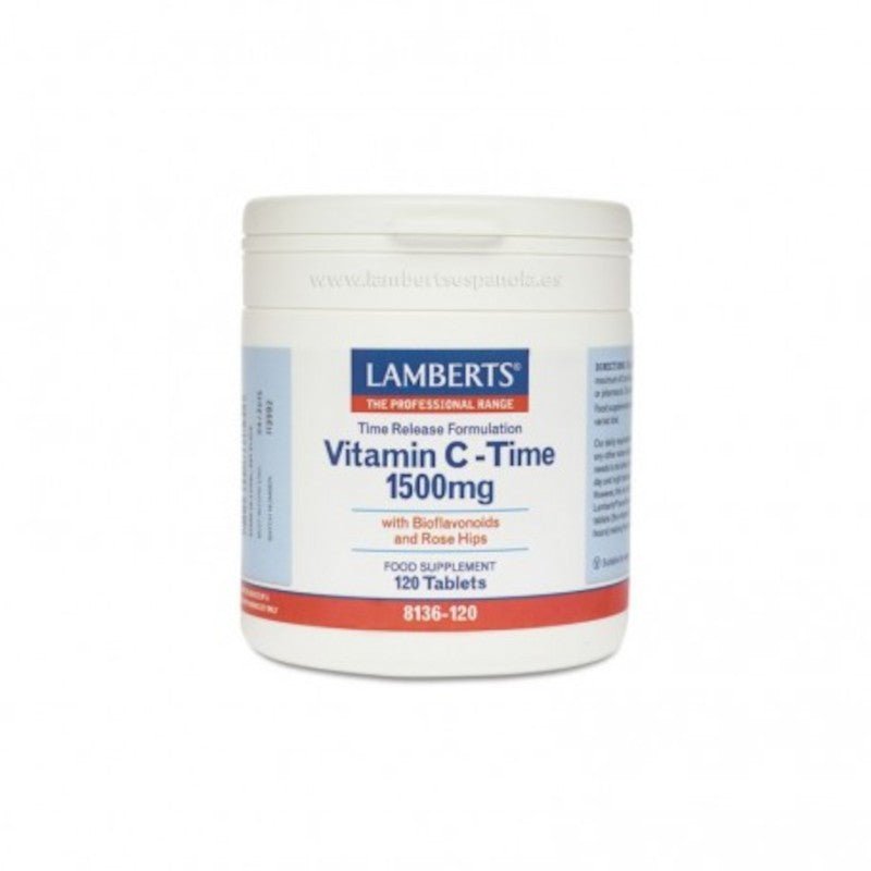 Lamberts Vitamina C Time 1500 mg con Bioflavonoides (Liberación Sostenida) 120 Comprimidos-1