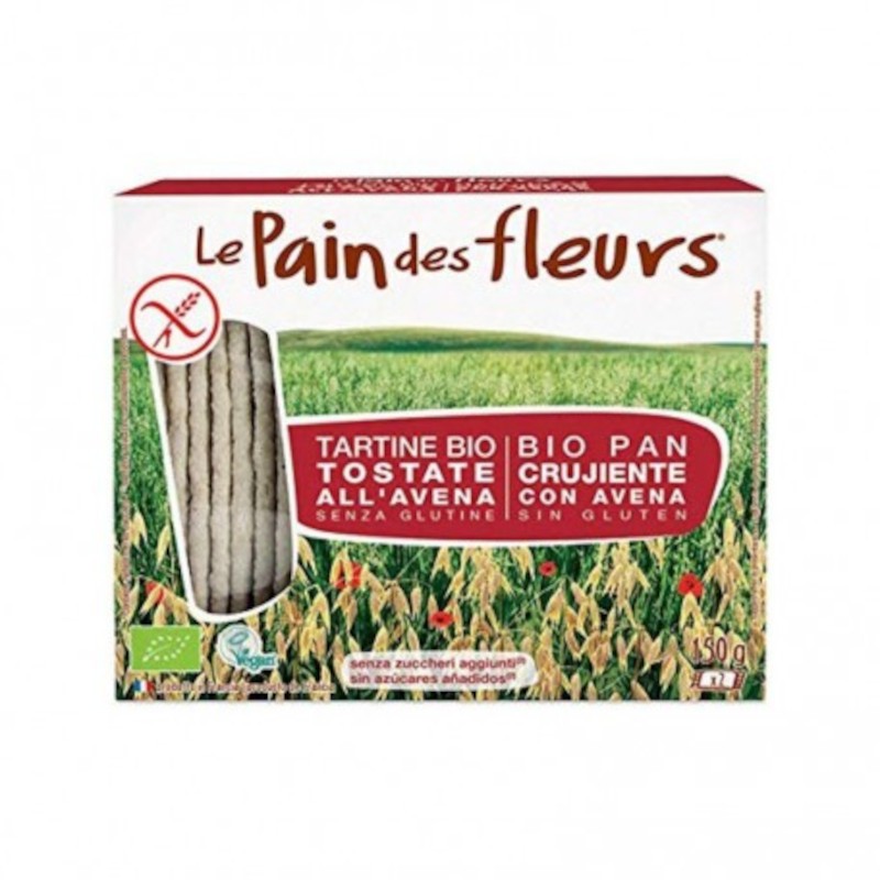 Le Pain Des Fleurs Pan de Flores con Avena Sin Gluten Bio 150 g-1