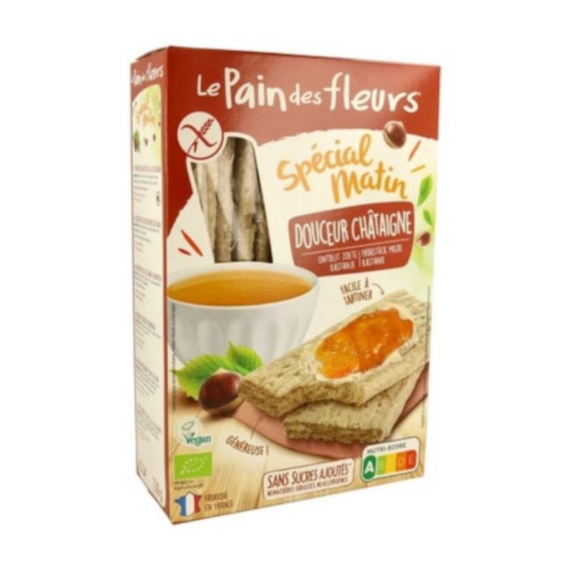 Le Pain Des Fleurs Tostadas Castaña Special Matin Sin Gluten Bio Vegan 230 g-1