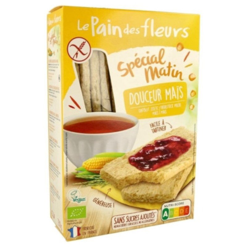 Le Pain Des Fleurs Tostadas de Maíz Special Matin Sin Gluten Eco Vegan 230 g-1