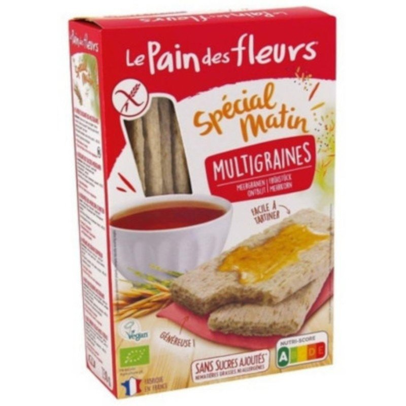 Le Pain Des Fleurs Tostadas Multicereales Special Matin Sin Gluten Eco Vegan 230 g-1