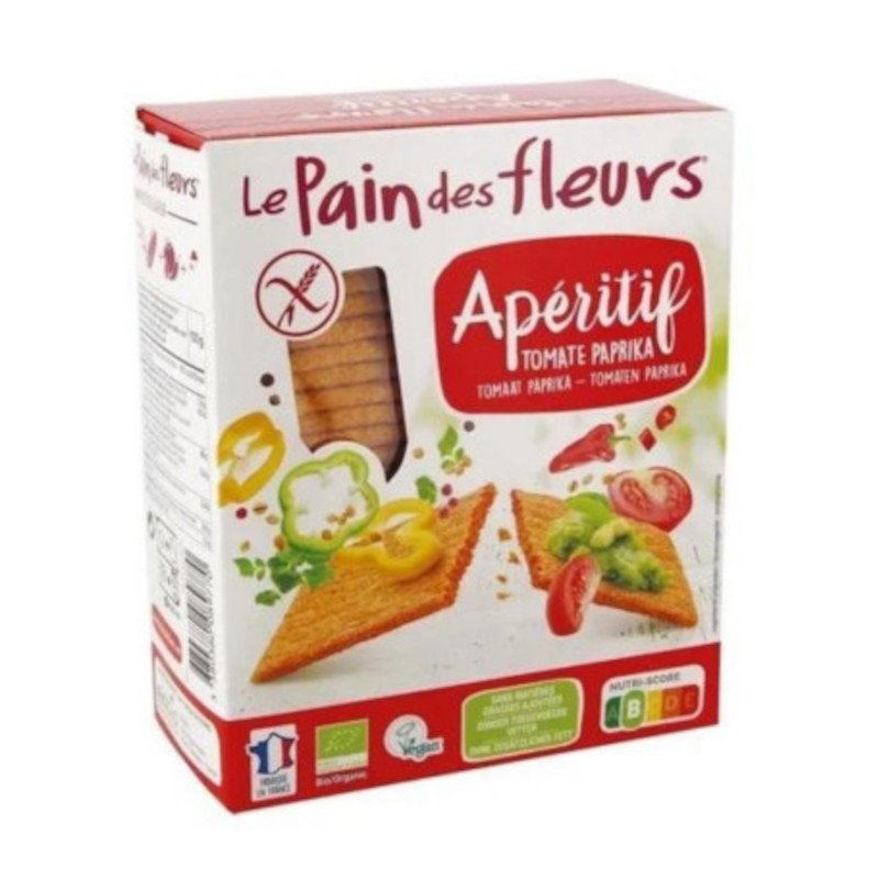 Le Pain Des Fleurs Tostas de Tomate Paprika Aperitif Sin Gluten Bio Vegan 150 g-1