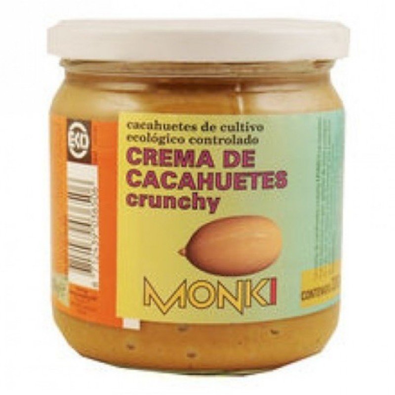 Monki Crema de Cacahuetes Crujiente Bio 330 g-1