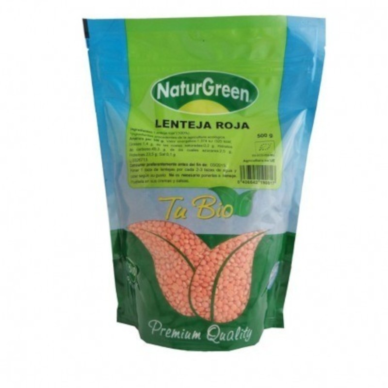 Naturgreen Lenteja Roja Bio 500 g-1