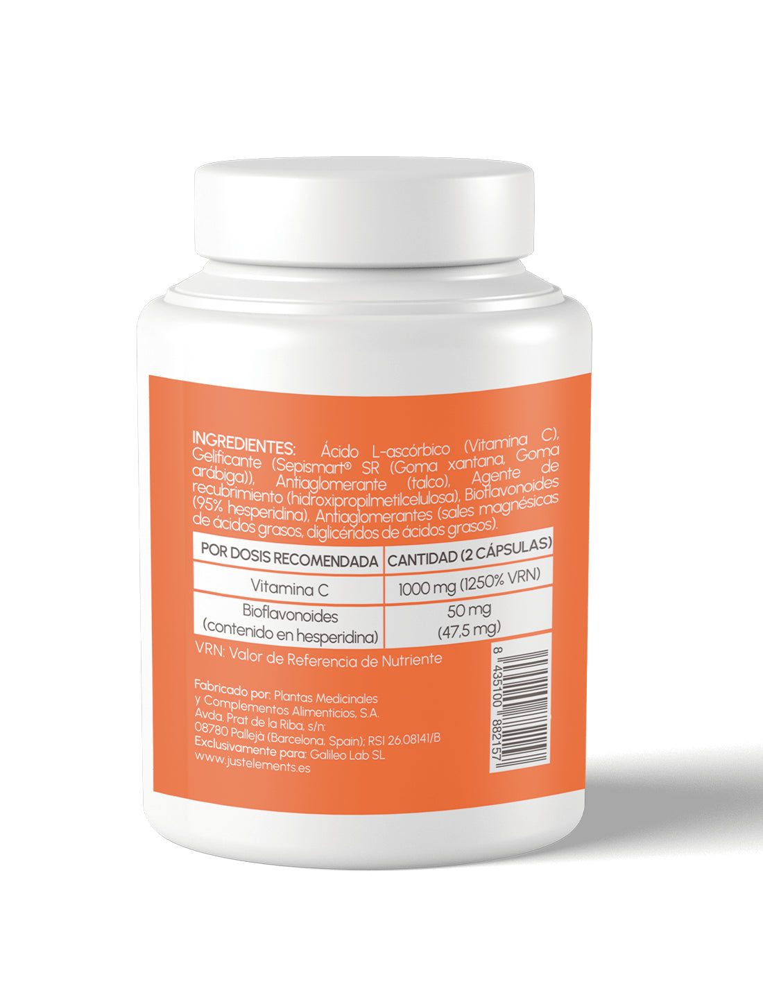Just Elements Vitamina C 1000 mg con acción retardada AndGo 120 caps-2