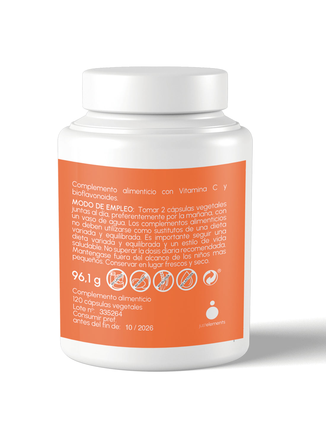 Just Elements Vitamina C 1000 mg con acción retardada AndGo 120 caps-3