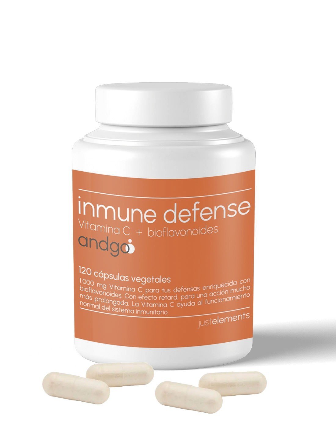 Just Elements Vitamina C 1000 mg con acción retardada AndGo 120 caps-5
