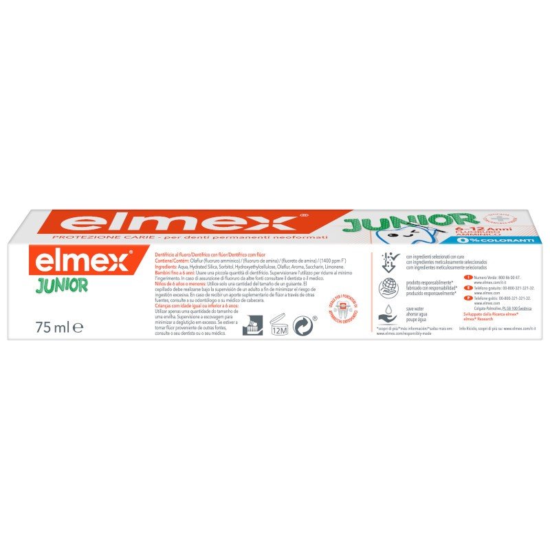 ELMEX Pasta de Dientes Anticaries Junior 6-12 años 75ml-13