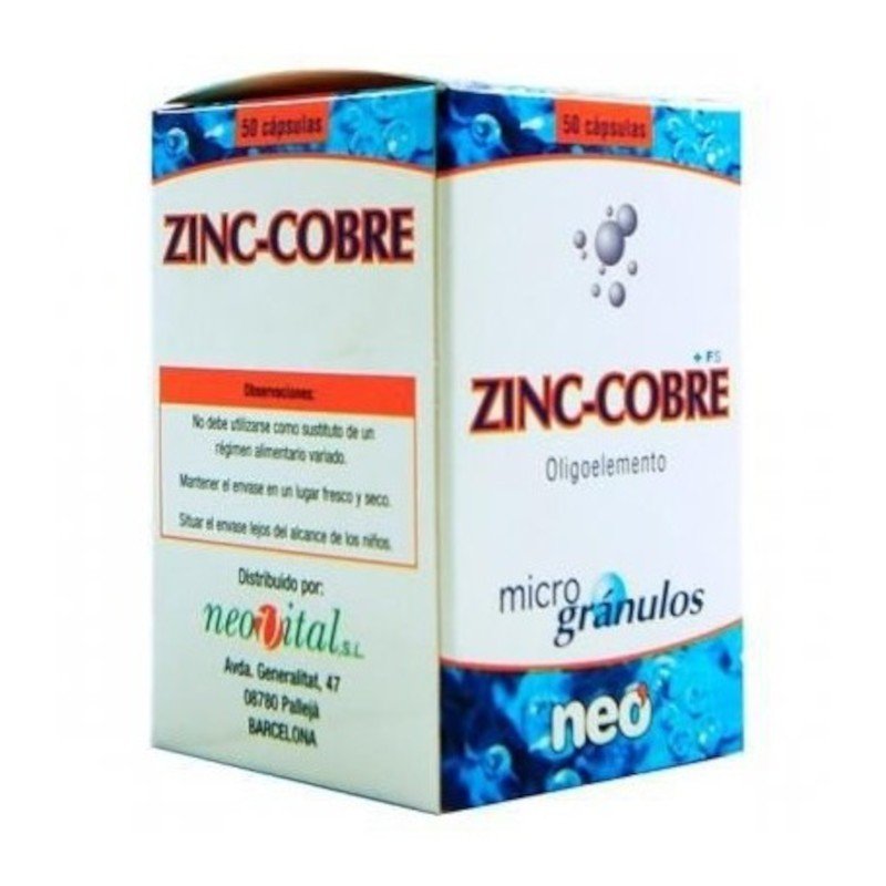 Neo Microgránulos Zinc Cobre 50 Cápsulas-1