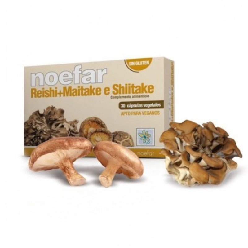 Noefar Reishi + Maitake + Shiitake 30 Cápsulas-1