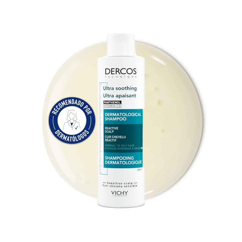 VICHY Dercos Champú Ultra Calmante Cabellos Normal-Graso 200ml-1