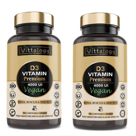 Vittalogy Vitamina D3 Premium Vegan 2x90 Cápsulas【PACK AHORRO】-1
