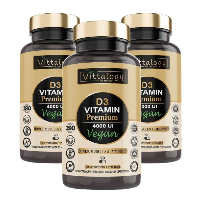 Vittalogy Vitamina D3 Premium Vegan 3x90 Cápsulas【PACK AHORRO】-1