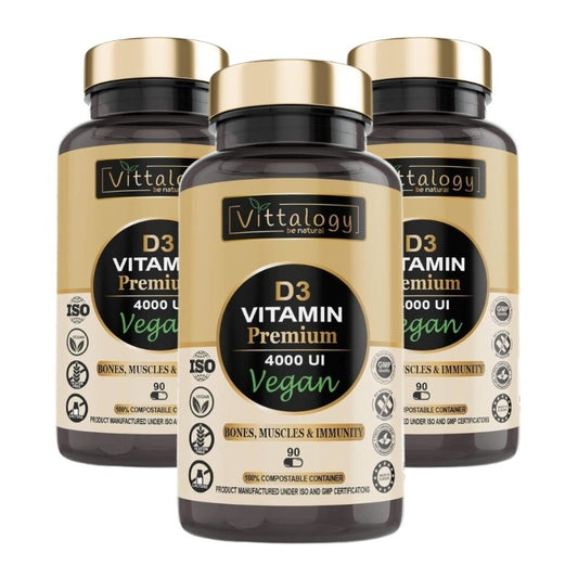 Vittalogy Vitamina D3 Premium Vegan 3x90 Cápsulas【PACK AHORRO】-1
