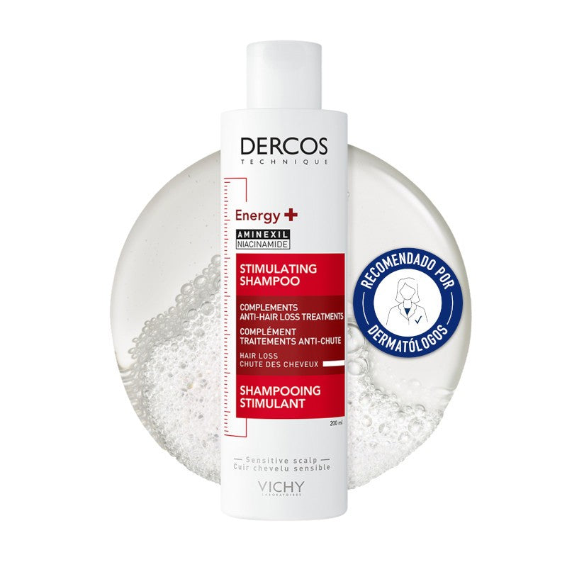 VICHY Dercos Champú Anticaída Estimulante Energizante DUPLO 2x200ml-2