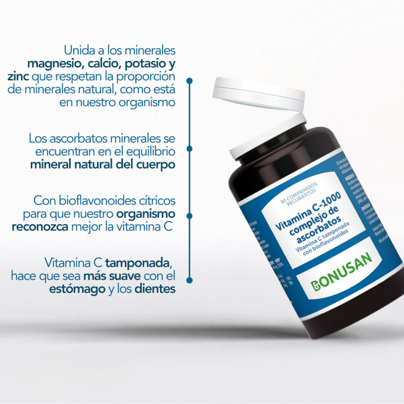 Bonusan Vitamina C-1000 Complejo De Ascorbatos 180 Comprimidos-5