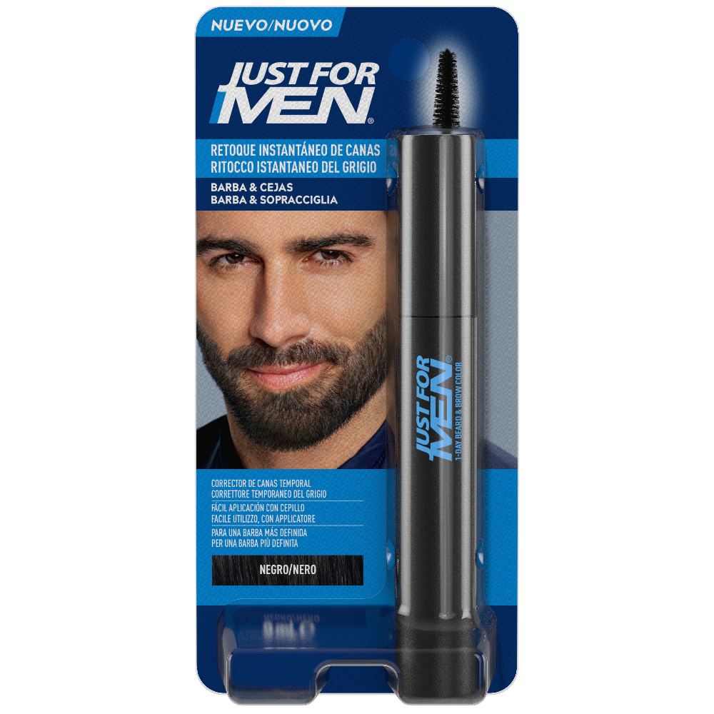 Just for Men Corrector de Canas Barba y Cejas Negro 9g
