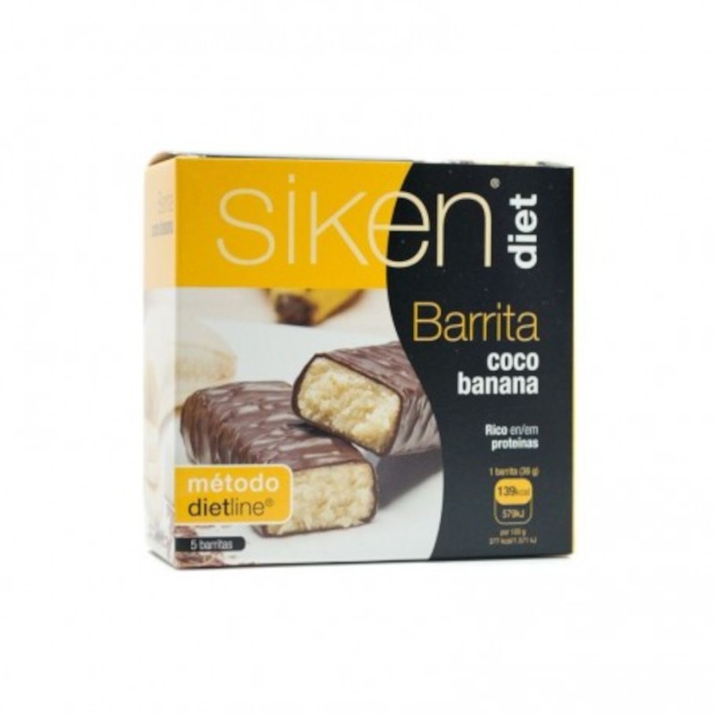 Siken Diet Barrita Coco Banana 36 g 5 Unidades-1