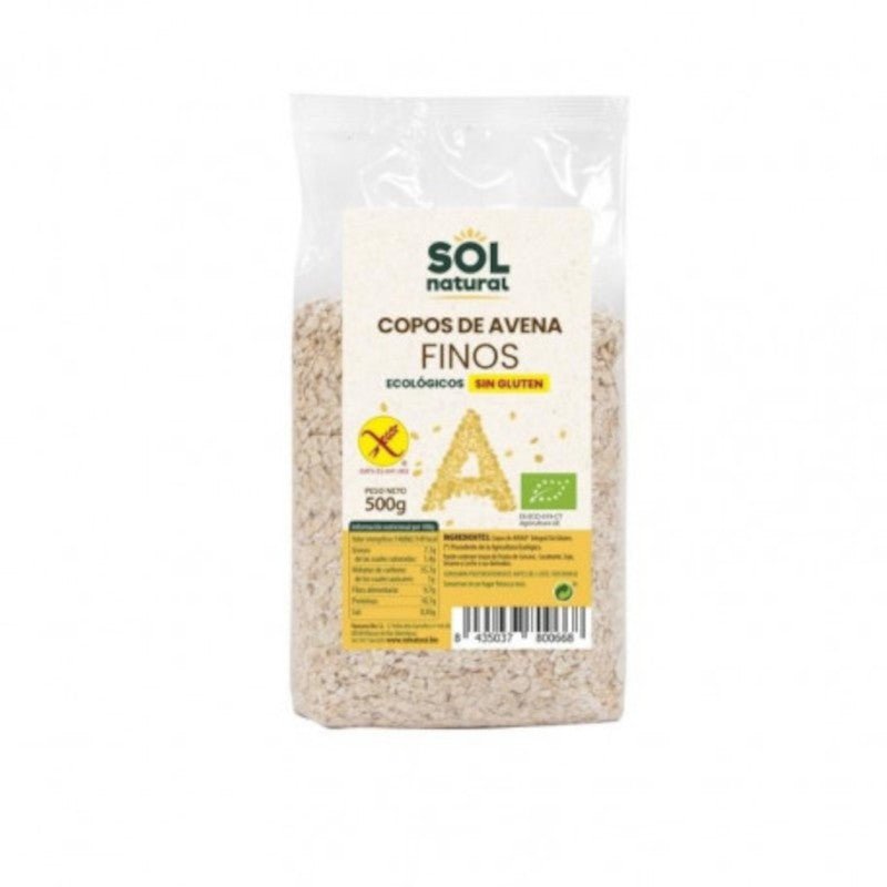 Solnatural Copos de Avena Finos Sin Gluten Bio 500 g-1