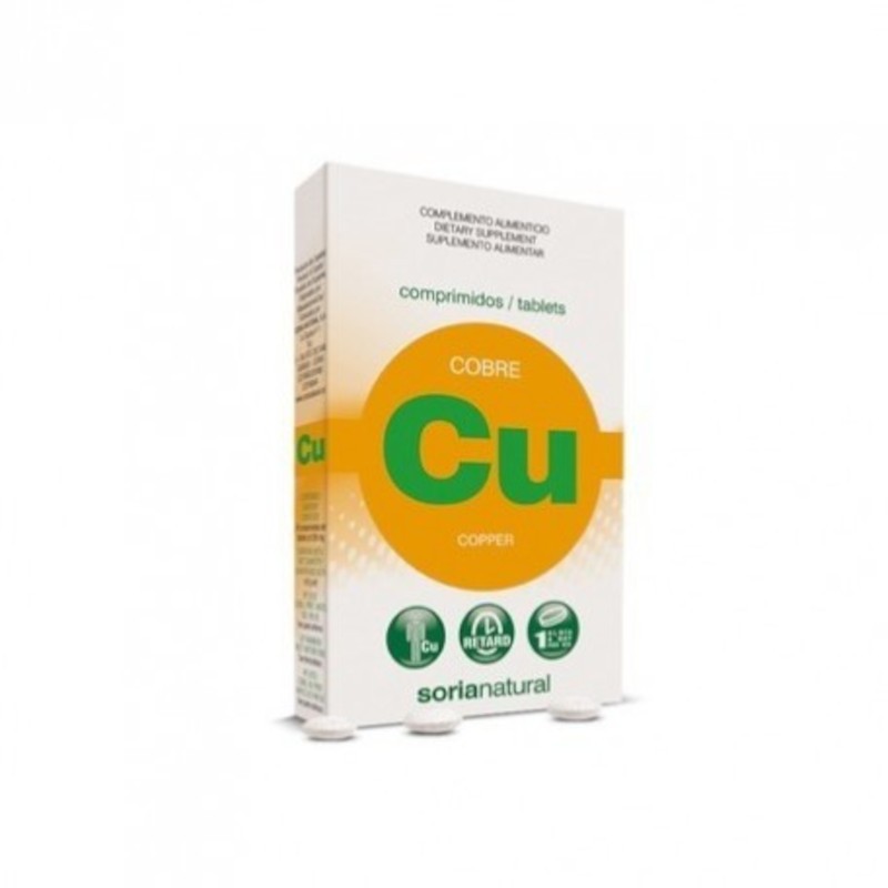 Soria Natural Cobre 200 mg 24 Comprimidos Retard-1