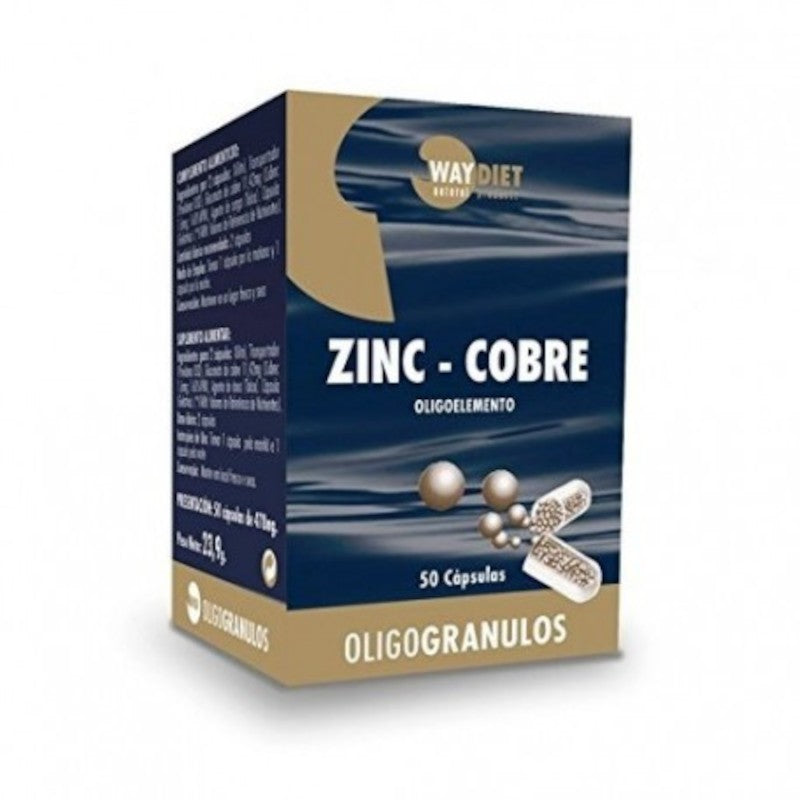 Waydiet Zinc Cobre Oligogránulos 50 Cápsulas-1