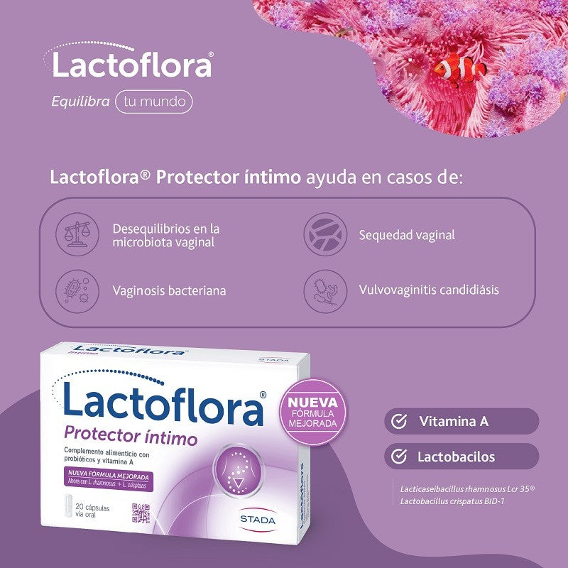 LACTOFLORA Ciscare Probiótico Arándano Rojo 30 caps + Protector Íntimo 20 caps-7