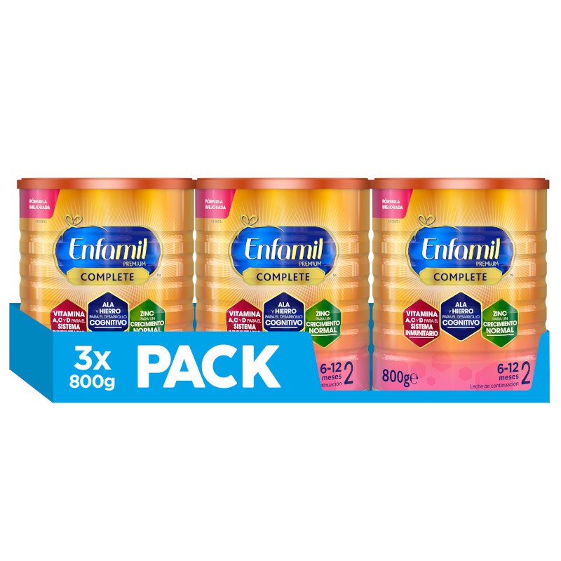 Enfamil 2 PACK 3x800g Premium Complete Leche Infantil-1