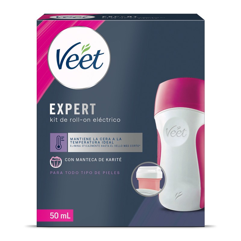 VEET Easy Wax Kit de Roll On Eléctrico Cera Tibia-1