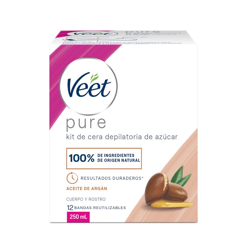 VEET Natural Cera Tibia con Aceite de Argán 250 ml-1